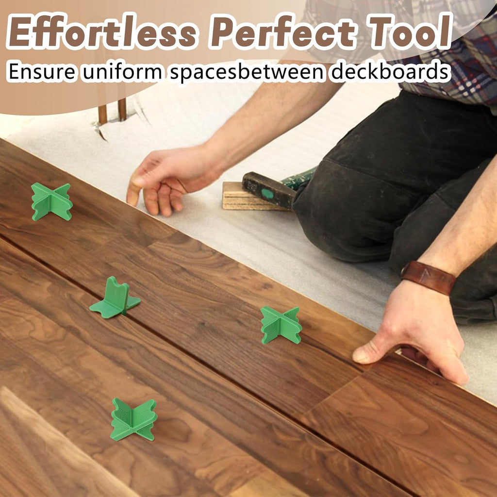 8 Pcs ABS Deck Spacer Tool,4 Thicknesses Deck Board Spacers(1/16", 1/8", 3/16", 1/4"),Deck Spacers Assorted for Pressure Treated Composite Decking