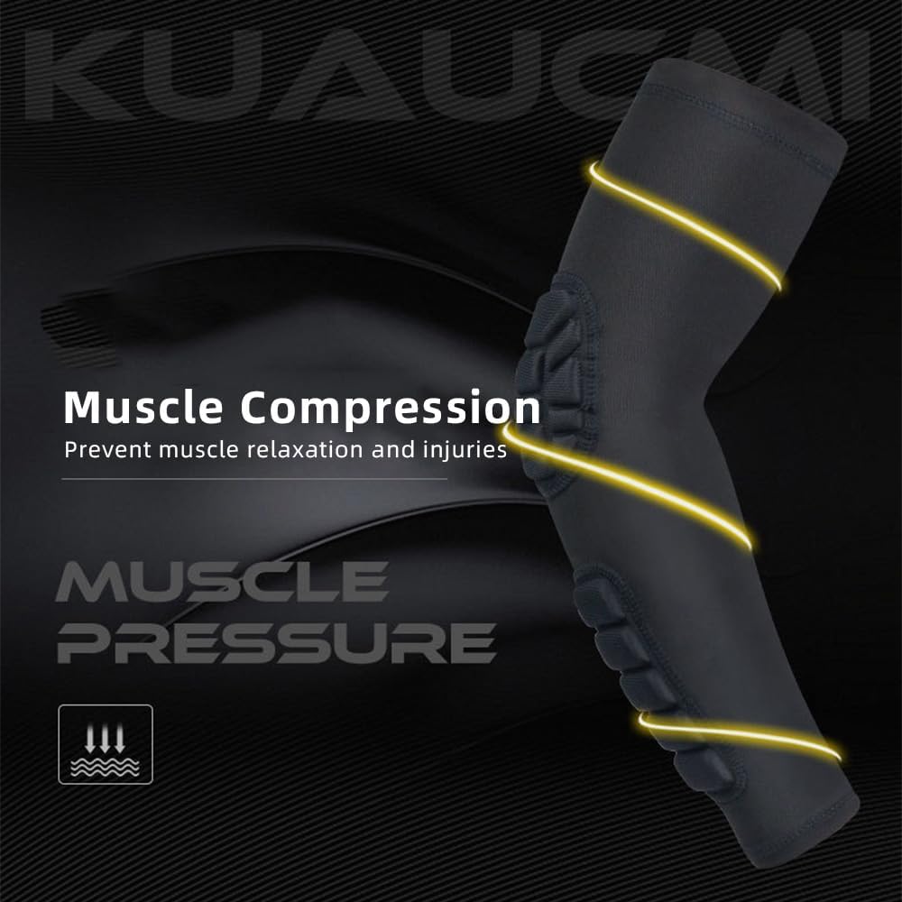 Padded Elbow Forearm Sleeves Compression Arm Protective Sleeve Basketball Shooting Protective Pad