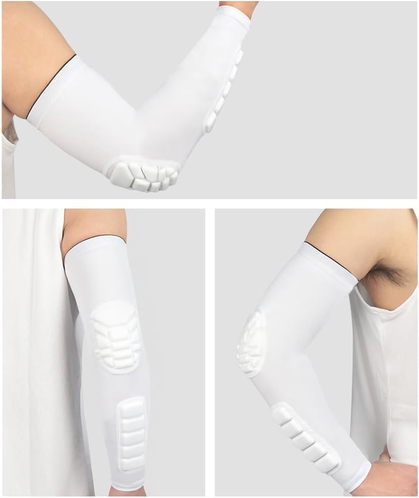 Padded Elbow Forearm Sleeves Compression Arm Protective Sleeve Basketball Shooting Protective Pad