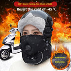 Women Windproof Full Cover Balaclava with Glasses Mask,Winter Thermal Thick Ski Cap Camping Hunting Trapper Hat