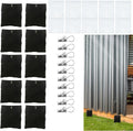 10 Pack Outdoor Curtain Weighted Blocks, 15 oz Outdoor Curtain Sandbag Weighted Bags, Curtain Bottom Weighted Bag Retainer Clips for Outdoor Curtains Gazebo Tent Tablecloths