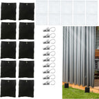 10 Pack Outdoor Curtain Weighted Blocks, 15 oz Outdoor Curtain Sandbag Weighted Bags, Curtain Bottom Weighted Bag Retainer Clips for Outdoor Curtains Gazebo Tent Tablecloths