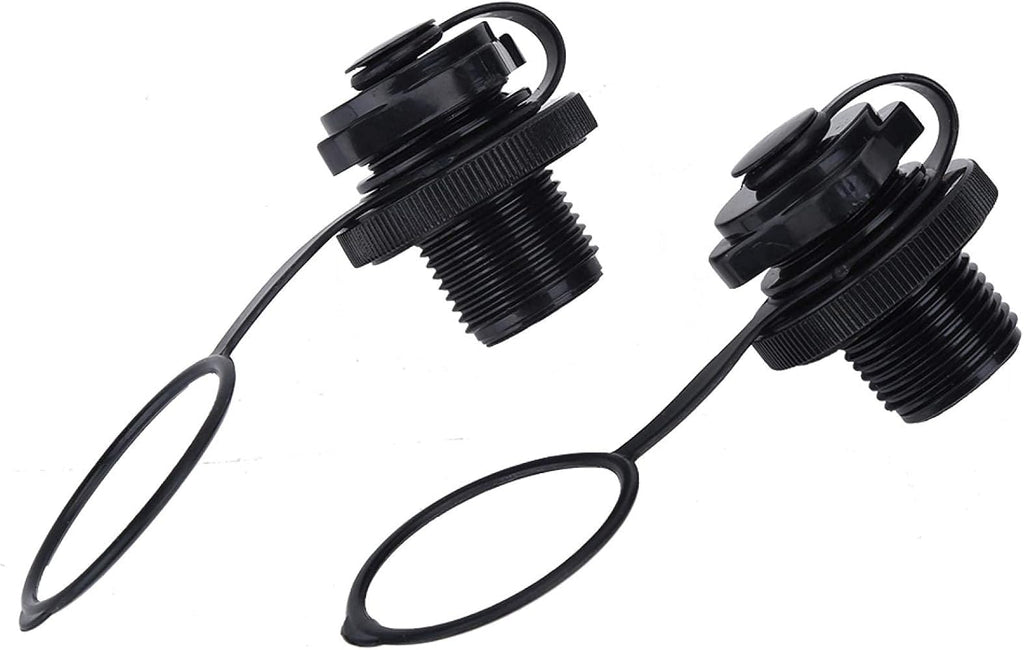 2Pcs Inflatable Boat Valve, Spiral Air Plug for Kayak, Raft, Air Mattress - Replacement Screw Boston Valve for Rubber Dinghy, Pool Airbeds