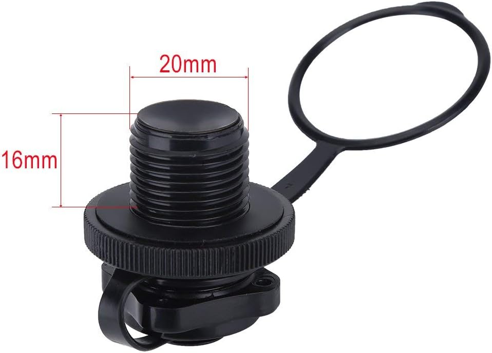 2Pcs Inflatable Boat Valve, Spiral Air Plug for Kayak, Raft, Air Mattress - Replacement Screw Boston Valve for Rubber Dinghy, Pool Airbeds