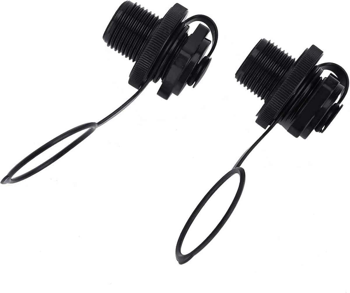2Pcs Inflatable Boat Valve, Spiral Air Plug for Kayak, Raft, Air Mattress - Replacement Screw Boston Valve for Rubber Dinghy, Pool Airbeds