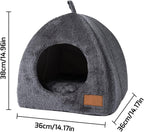 Pet Cave Bed - Warm Cat Bed for Indoor Cats - Pet Tent Cave Igloo Bed for Cats/Small Dogs - Pet Dog Cat Cave Bed - Kitten Bed Cat Tent Cat Bed House with Removable Washable Cushion