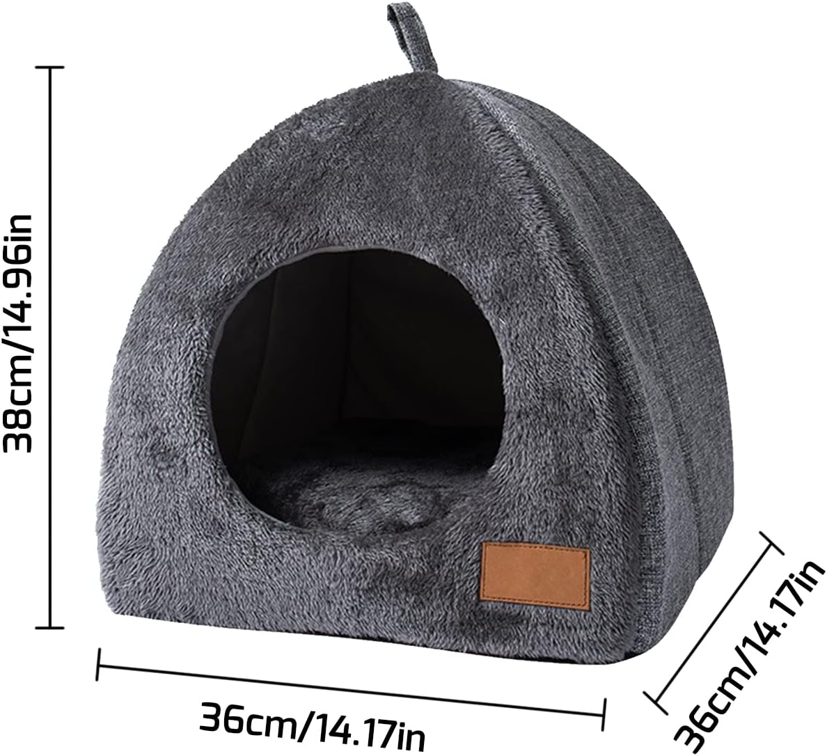 Pet Cave Bed - Warm Cat Bed for Indoor Cats - Pet Tent Cave Igloo Bed for Cats/Small Dogs - Pet Dog Cat Cave Bed - Kitten Bed Cat Tent Cat Bed House with Removable Washable Cushion