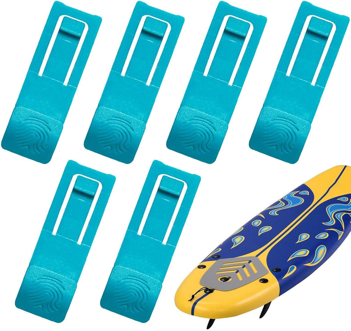 Paddle Board Fin Clips - Surfboard Fin Clips | 6 Watershed Fin Clip | Surfing Gear Fin Bracket | Fastener Base Pin Replacement Buckle Shark-Fin Device Accessories