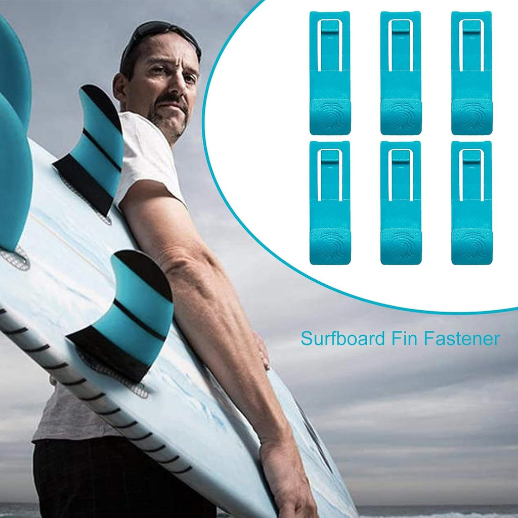 Paddle Board Fin Clips - Surfboard Fin Clips | 6 Watershed Fin Clip | Surfing Gear Fin Bracket | Fastener Base Pin Replacement Buckle Shark-Fin Device Accessories