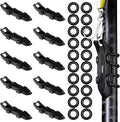 10PCS Lure Magnetic Hooker, Automatic Hook Keeper for Fishing Rod, Hook Holder with 2 Sizes Rubber Rings
