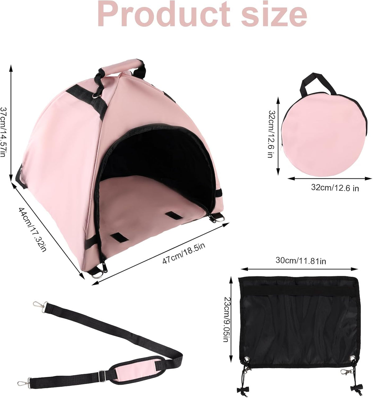 Laptop Tent, Sun Shade Waterproof Fabric Protective Hood for Computer Working Outside Accessories Part Glare Shield & Heat Reflective Awning Convertible Tote Outdoor (Pink) As Shown in the Picture -
