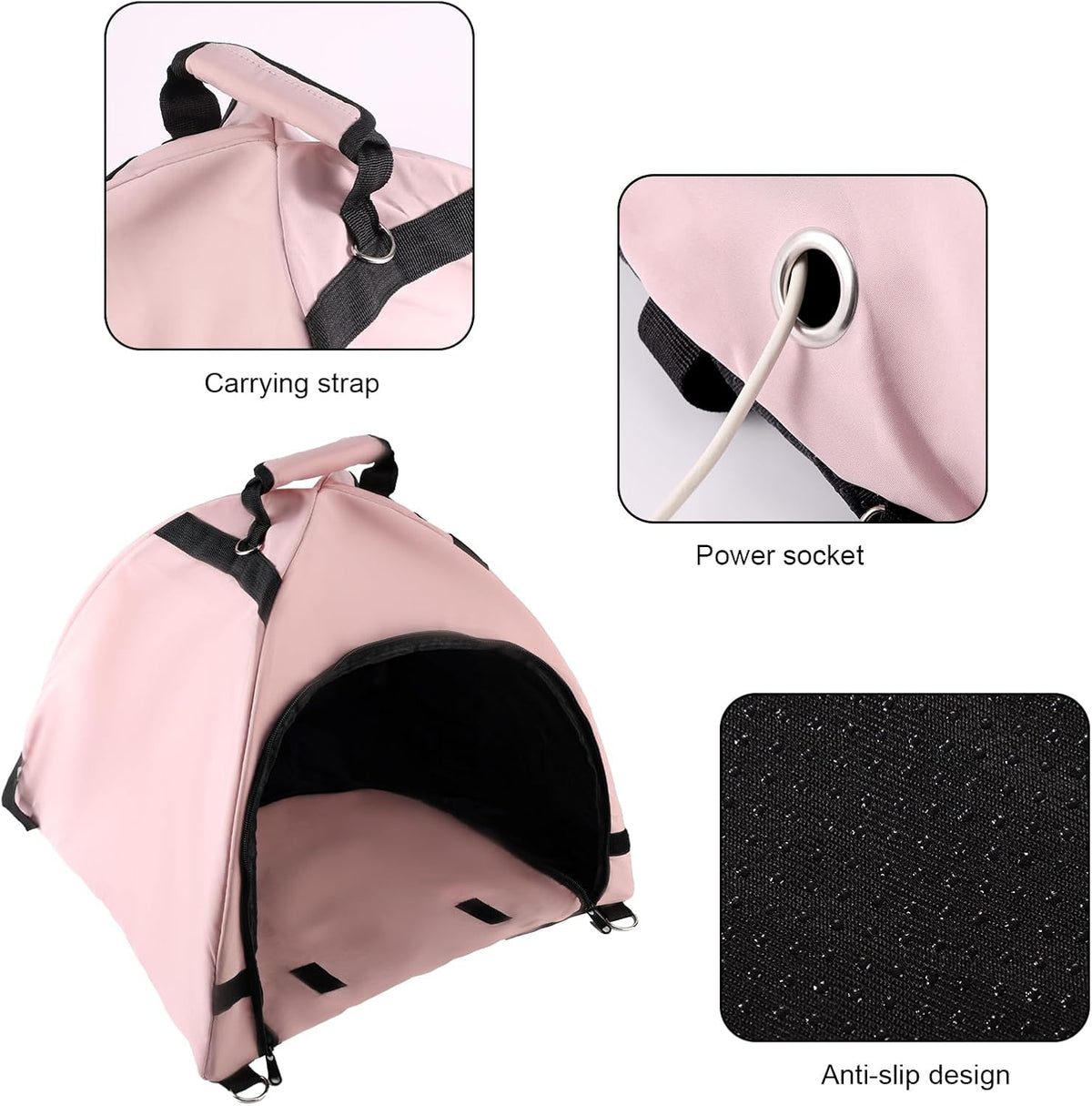 Laptop Tent, Sun Shade Waterproof Fabric Protective Hood for Computer Working Outside Accessories Part Glare Shield & Heat Reflective Awning Convertible Tote Outdoor (Pink) As Shown in the Picture -