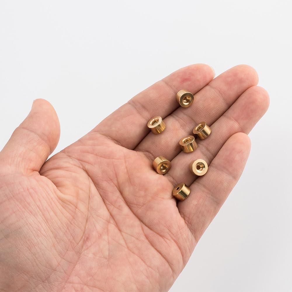 50 Pack Carolina Ticker Keeper Brass Weights Sinkers, Protects Knot & Make Noise, Teaxs Rig Tackle for Freshwater Bass Fishing -