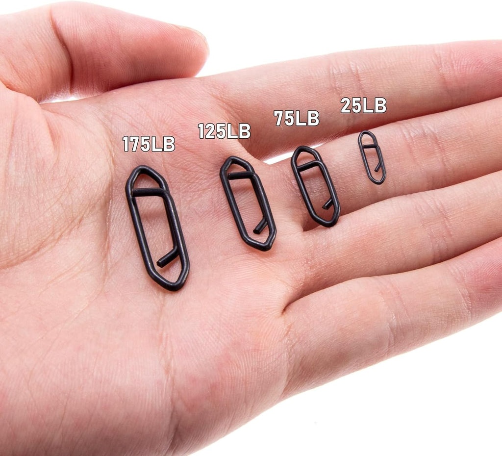 Fishing Power Clips Stealth Stainless Steel Speed Lure Quick Change Snap Connector Saltwater Freshwater Terminal Tackle - XS-25LB-0.5"
