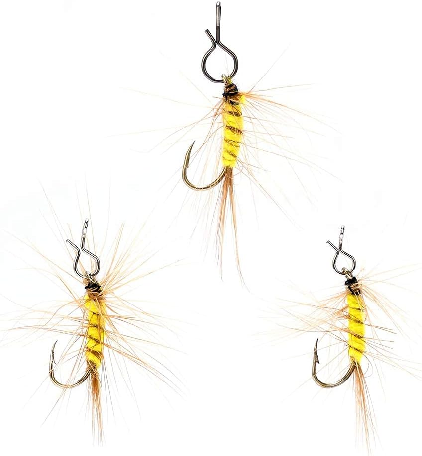 50 Pack Fly Fishing Snap 3 Sizes Stainless Steel Quick Change Lure Clip for Flies, Trout - XS(0.2")-50