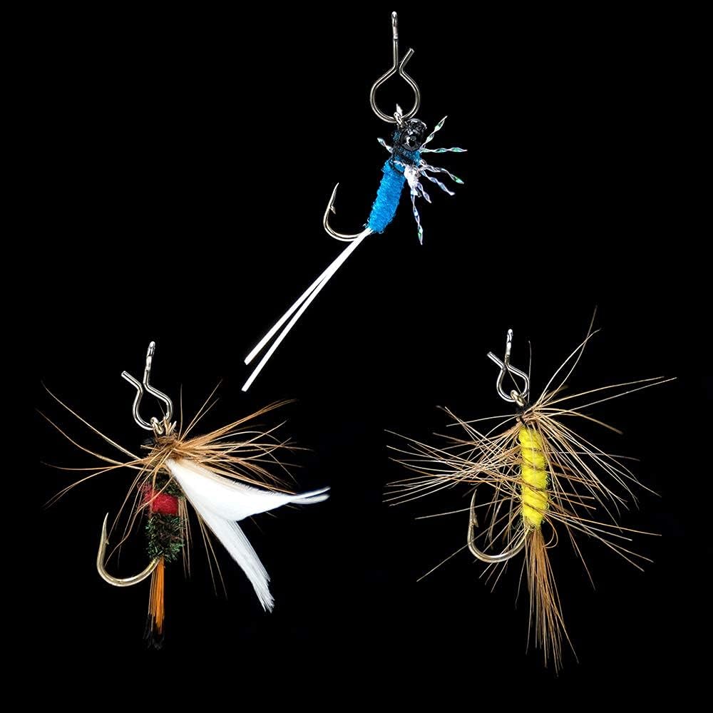 50 Pack Fly Fishing Snap 3 Sizes Stainless Steel Quick Change Lure Clip for Flies, Trout - XS(0.2")-50
