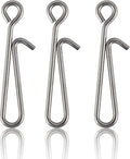 50 Pack Fishing Clips Quick Change Speed Crankbait Snaps Stainless Steel Line Lure Hook Connector Freshwater - #1-22LB-0.55"