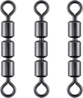 High Speed 3 Roller Swivels, Bead Chain Barrel Swivels Fishing Tackle Trolling Rolling Leader Lure Connector Salmon Walleye Freshwater - #3-84LB