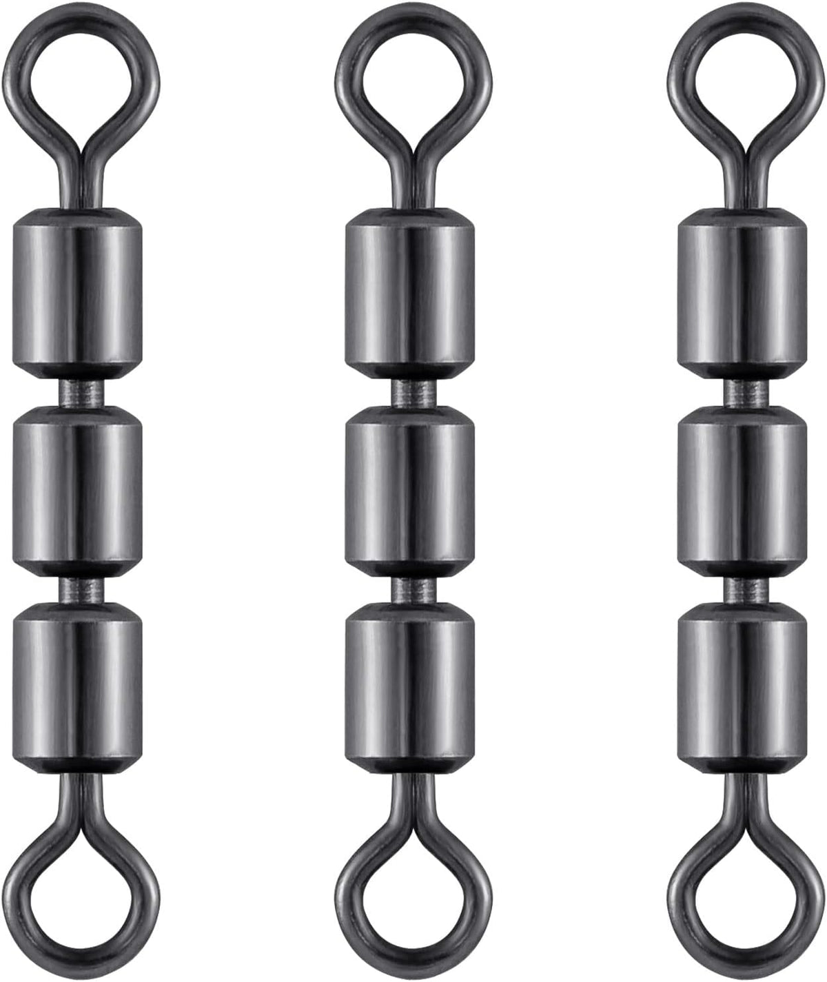 High Speed 3 Roller Swivels, Bead Chain Barrel Swivels Fishing Tackle Trolling Rolling Leader Lure Connector Salmon Walleye Freshwater - #3-84LB