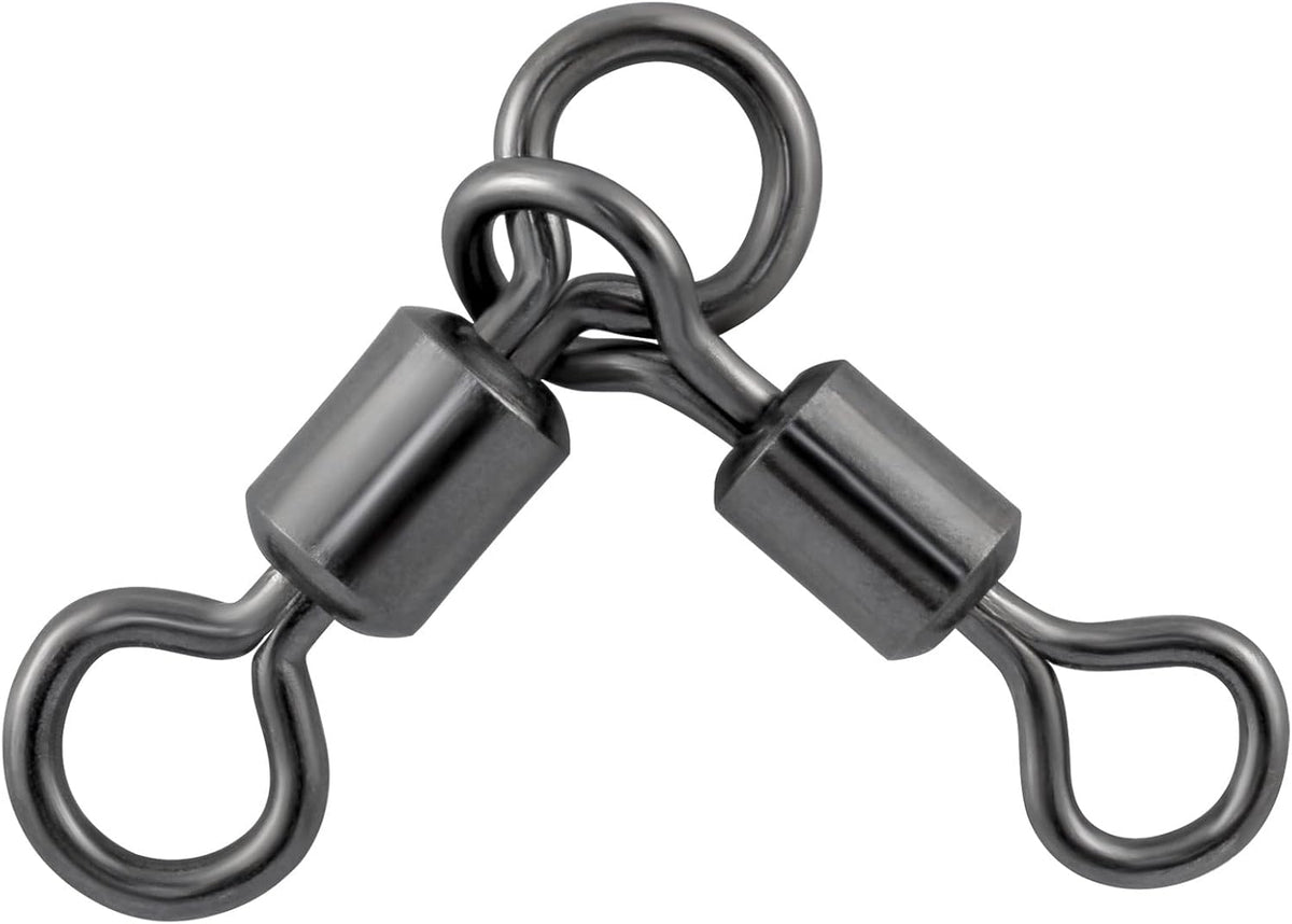 30 Pack 3 Way Swivels Barrel Fishing Tackle Hook Line Connector Three Rig Trolling Catfish Saltwater Freshwater - #4/0*3/0-209LB-30