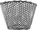 Fishing Landing Net Replacement Rubber Without Handle Foldable Mesh Netting for Freshwater Saltwater Black F-59.06'' Girth(21.65'' Dia, 19.7*5" Depth)