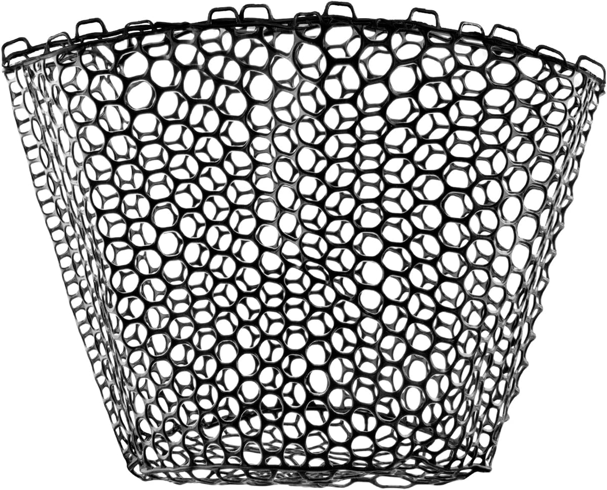 Fishing Landing Net Replacement Rubber Without Handle Foldable Mesh Netting for Freshwater Saltwater Black F-59.06'' Girth(21.65'' Dia, 19.7*5" Depth)