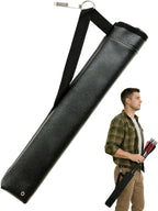 Archery Arrow Quiver Hip Tube with 2-Tubes and Belt Clip Lightweight for Youth Carbon Wooden Crossbow Arrows Holder -