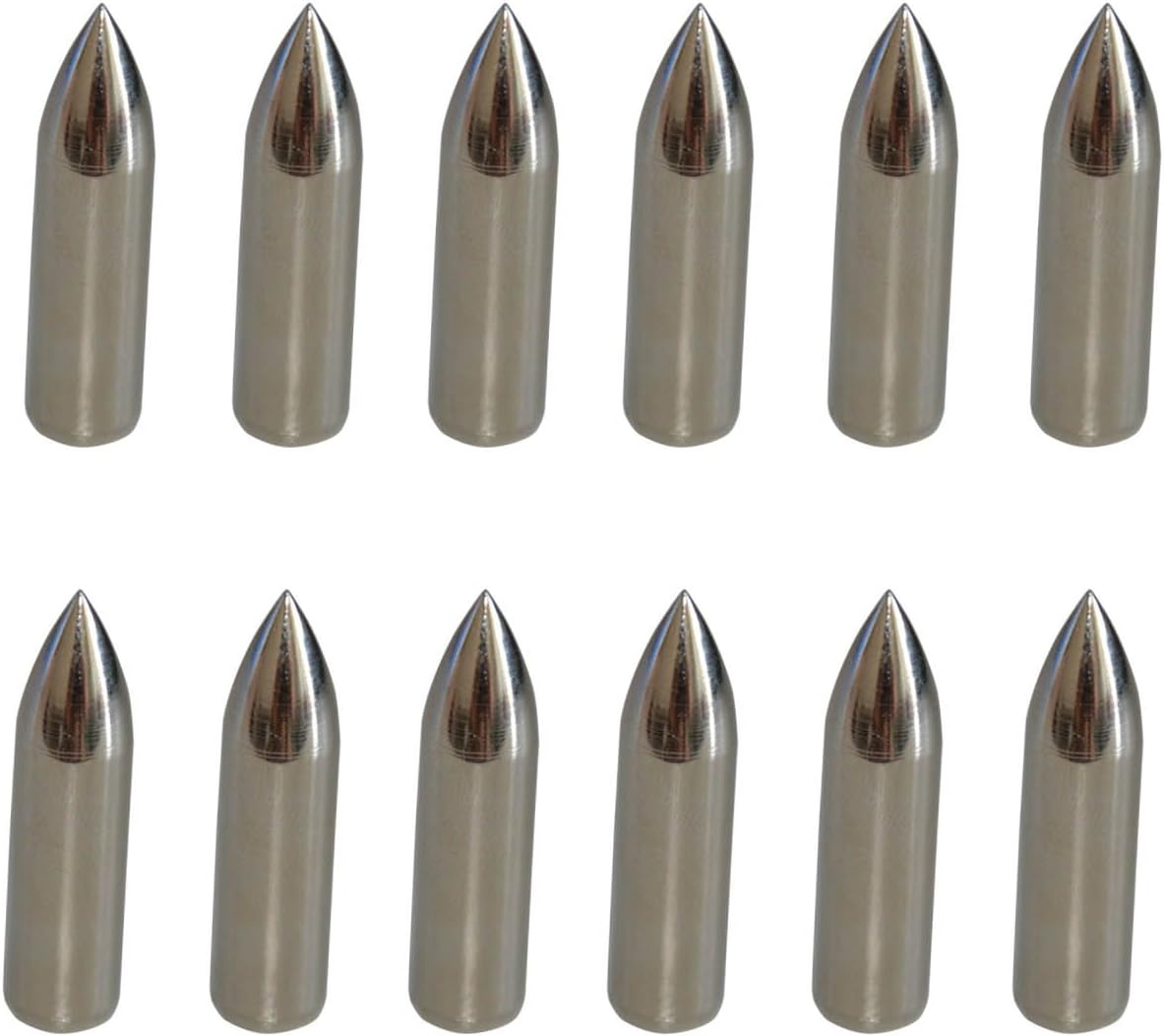 100 Grain Glue on Field Points Archery Replacement Practice Target Arrow Tips 12 Pack -