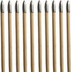 100 Grain Glue on Field Points Archery Replacement Practice Target Arrow Tips 12 Pack -