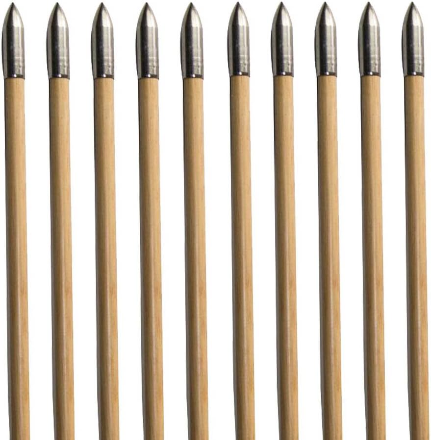 100 Grain Glue on Field Points Archery Replacement Practice Target Arrow Tips 12 Pack -