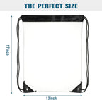 15 Pieces PVC Clear Drawstring Bag Small Waterproof Plastic Backpack For Stadiums Sporting Events (Black) Black -