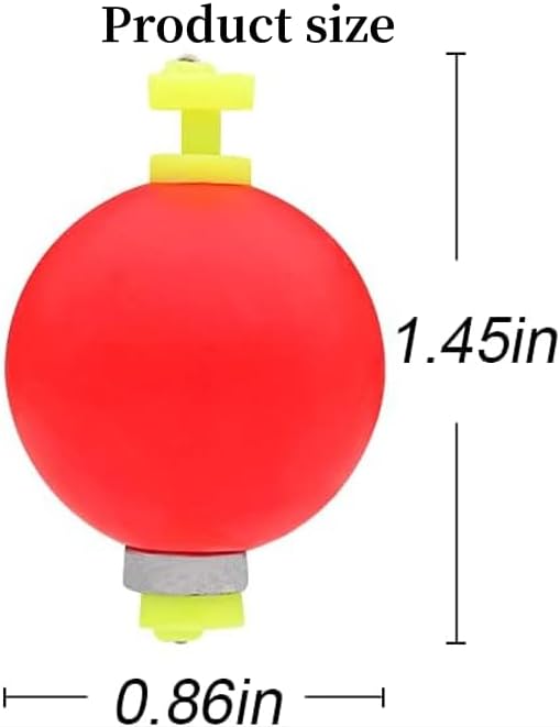 Fishing Bobber Slip Bobbers for Foam Snap Weighted Floats Set Tackle Accessories Supplies 10-Red