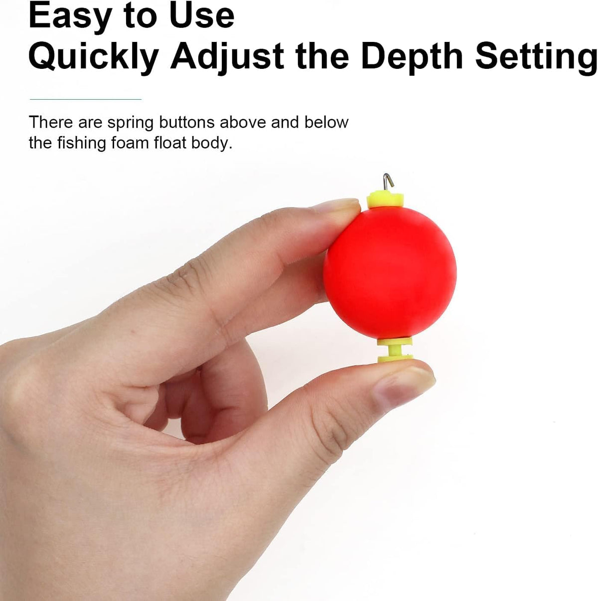 Fishing Bobber Slip Bobbers for Foam Snap Weighted Floats Set Tackle Accessories Supplies 10-Red