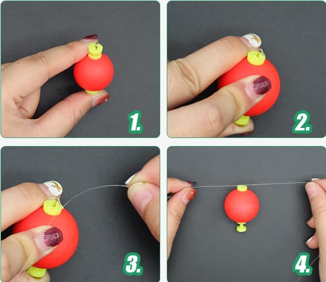 Fishing Bobber Slip Bobbers for Foam Snap Weighted Floats Set Tackle Accessories Supplies 10-Red