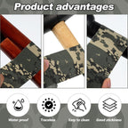 3 Rolls 2" x 32 ft Camo Tape, Self Adhesive Protective Camouflage Tape Waterproof Duct Non Reflective Fabric for Outdoor Hunting Military -