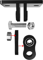 Heavy Duty Swing Hangers 2 Pack - 3000 lbs Capacity Silent Bearing Hooks for Wooden Sets & Concrete Ceiling, 304 Stainless Steel Black Brackets Porch, Yoga, Hammock, Gym Playground
