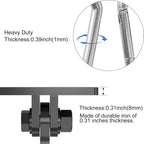 Heavy Duty Swing Hangers 2 Pack - 3000 lbs Capacity Silent Bearing Hooks for Wooden Sets & Concrete Ceiling, 304 Stainless Steel Black Brackets Porch, Yoga, Hammock, Gym Playground