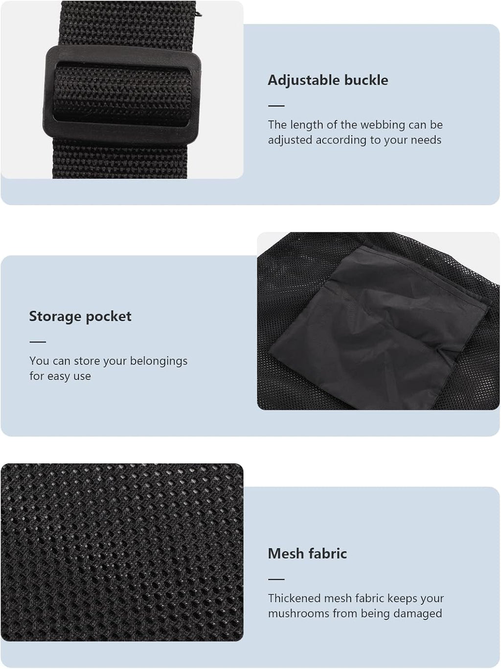 Mushroom Foraging Bags, Collapsible Fruit Gathering Bag Breathable Bags Mesh Pouch for Hiking Outdoor Camping