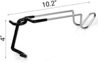 4 Pack Camping Lantern Hook Hangers, 10" Outdoor Lamp Hanger Stand, Stainless Steel Non-Slip Tent Light Pole Hook, Portable Water Bottle Holder Bracket for Hunting Fishing Hiking