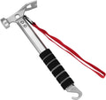 Campinghamer - 3-in-1 - Functional tent peg hammer with puller - For camping, hiking and backpacking - Sponge handle - Non-slip and shock-resistant - Grey - 29.5*11 cm