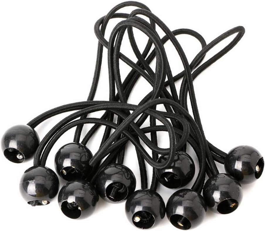 12 Black sailcloth bungee balls for banners - sailcloths - pavilions - tents - bungee hooks - stalls - flagpoles