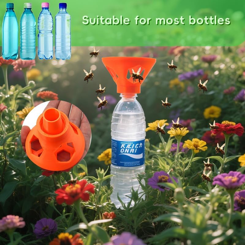 Reusable wasp trap - For hunting wasps, bees, bumblebees and insects - Orchards, farms, gardens, patios, yards - Reduce garden wasp problems