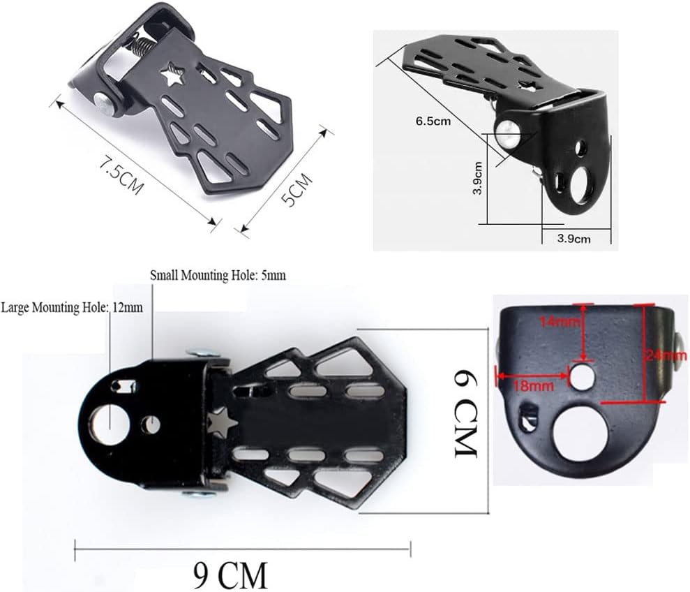 4-pack Mini Bike Rear Pedals - Foldable - Suitable for Mountain Bikes - Kids' Bikes - Rear Pedals - Metal Plates - Bike Pedal Accessories