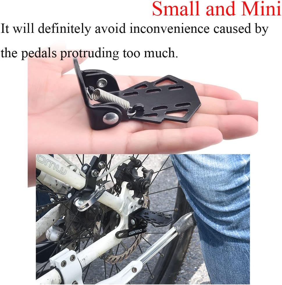 4-pack Mini Bike Rear Pedals - Foldable - Suitable for Mountain Bikes - Kids' Bikes - Rear Pedals - Metal Plates - Bike Pedal Accessories