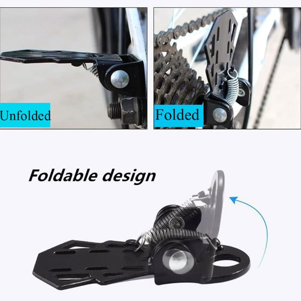 4-pack Mini Bike Rear Pedals - Foldable - Suitable for Mountain Bikes - Kids' Bikes - Rear Pedals - Metal Plates - Bike Pedal Accessories