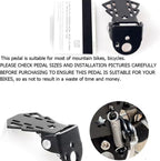 4-pack Mini Bike Rear Pedals - Foldable - Suitable for Mountain Bikes - Kids' Bikes - Rear Pedals - Metal Plates - Bike Pedal Accessories