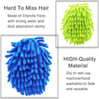 Cloth brush - Microfiber cloth - Hand-washable cloth - With 4 replaceable microfiber heads - Can be used wet and dry - Removable cleaning accessories - Suitable for office, car, windows, furniture and walls