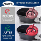 Pedal Bearing Replacement Compatible with O Cedar Mop Bucket, One Way Clutch Gear Sprockets Repair Spin Mop and Bucket, Mop Gears, 2 Packs