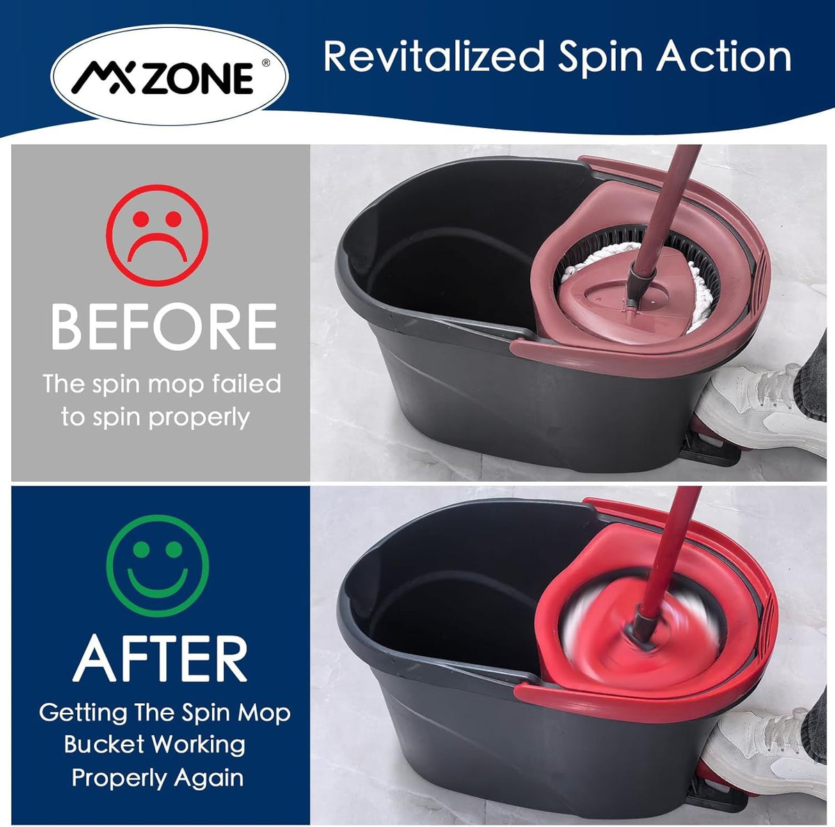Pedal Bearing Replacement Compatible with O Cedar Mop Bucket, One Way Clutch Gear Sprockets Repair Spin Mop and Bucket, Mop Gears, 2 Packs