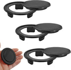 Biaungdo 3 Sets 3 Inch Outdoor Patio Table Umbrella Hole Ring and Cap Set, Standard Size Garden Beach Tablet Thicker Hole Ring Plug and Cap Set(Black, Inner Diameter 50mm/2inch)